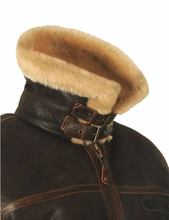 📢📢70 % OFF !!🎅SHEEPSKIN BOMBER JACKET