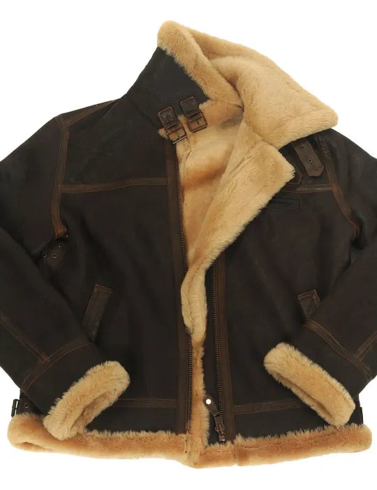 📢📢70 % OFF !!🎅SHEEPSKIN BOMBER JACKET