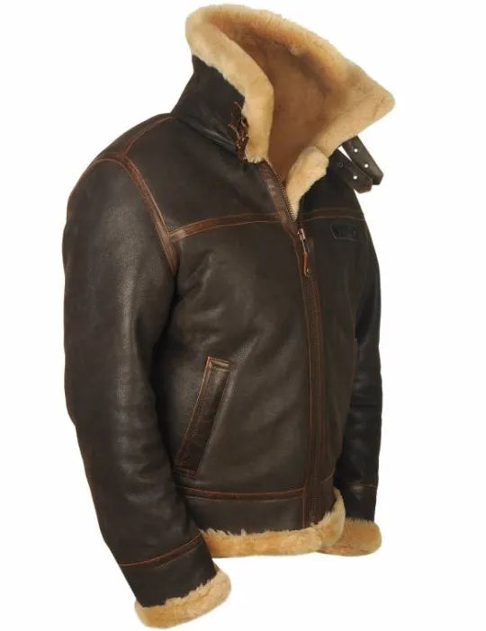 📢📢70 % OFF !!🎅SHEEPSKIN BOMBER JACKET