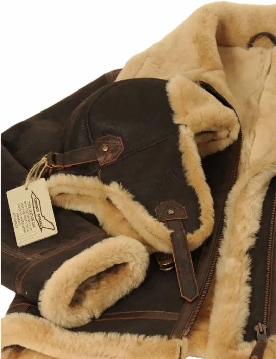 📢📢70 % OFF !!🎅SHEEPSKIN BOMBER JACKET