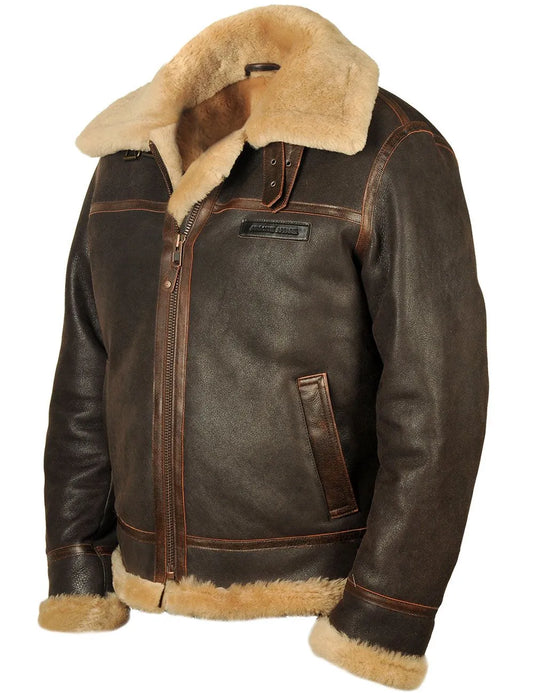 📢📢70 % OFF !!🎅SHEEPSKIN BOMBER JACKET