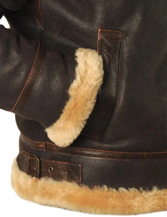 📢📢70 % OFF !!🎅SHEEPSKIN BOMBER JACKET