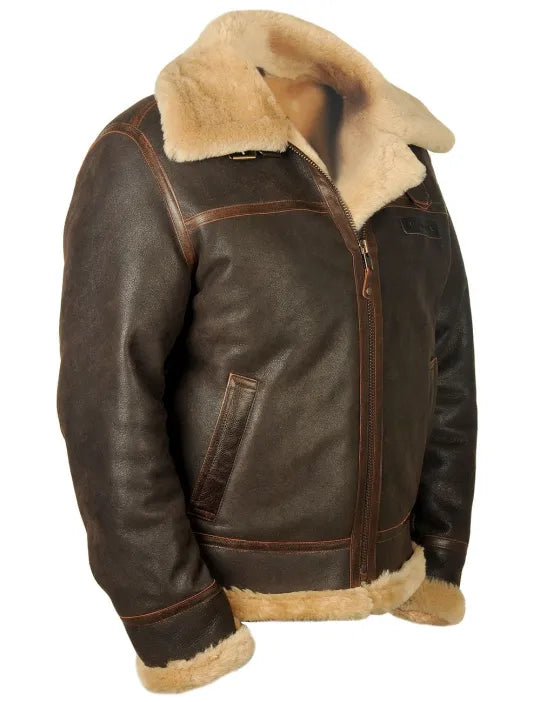 📢📢70 % OFF !!🎅SHEEPSKIN BOMBER JACKET