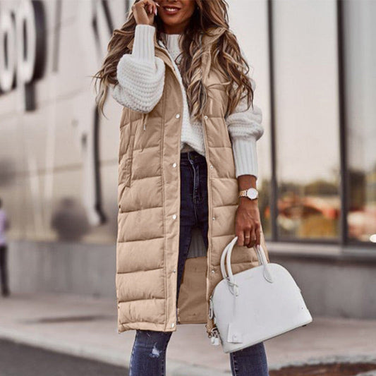 🔥Last Day Sale 49% Off🔥Women's Long Sleeveless Vest with Hood for Winter