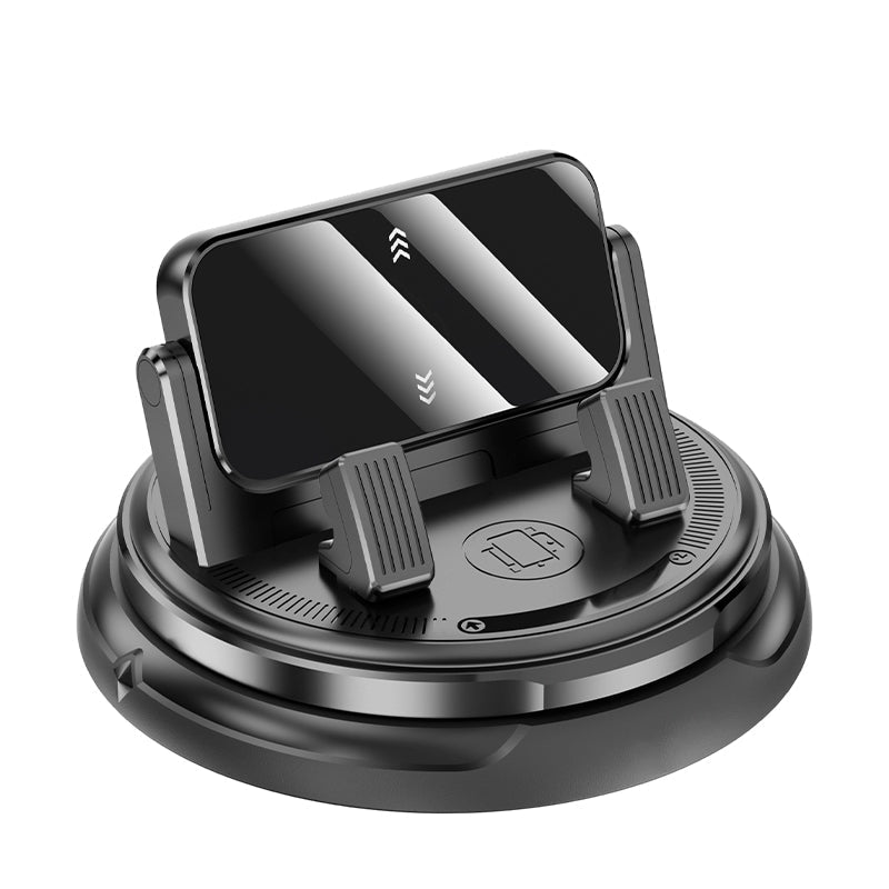 2-in-1 Car Dashboard Cell Phone Mount 360 Rotatable, Anti-Slip Base Safe Navigation Holder for All Smartphones
